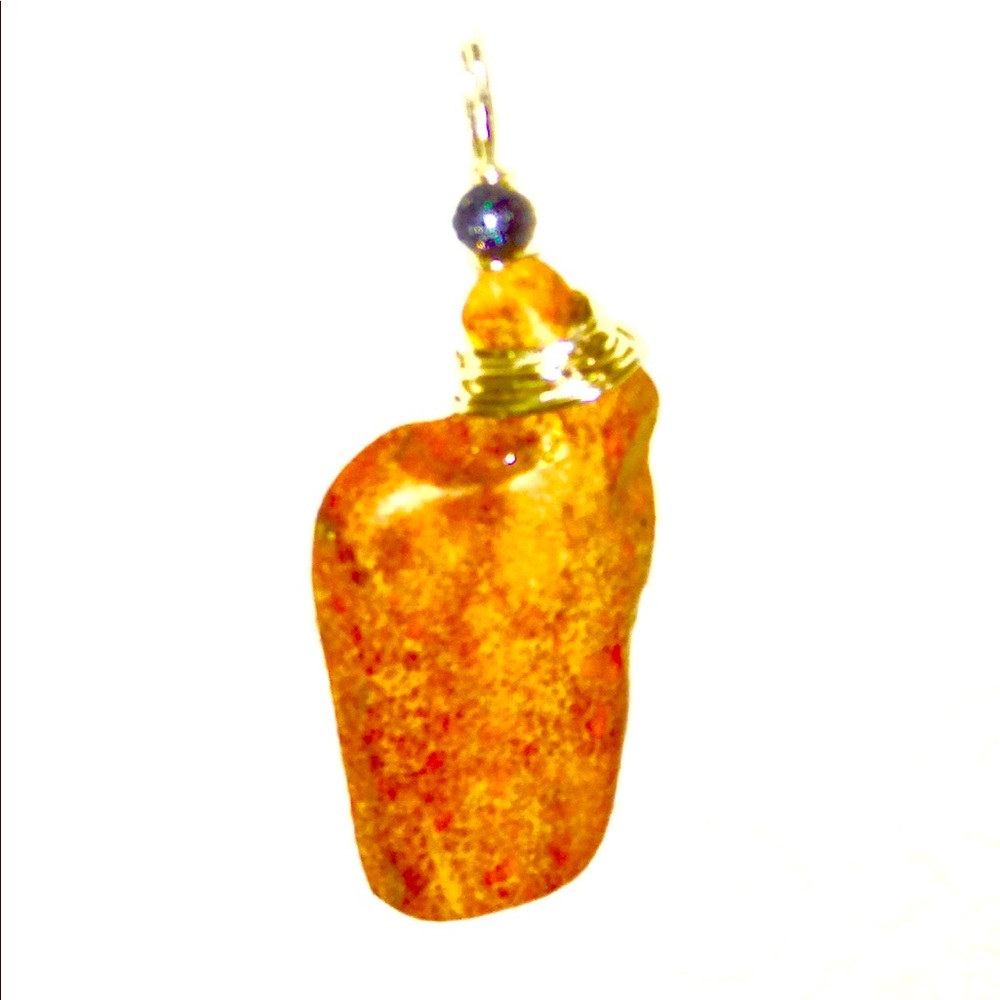 Agate large natural turquoise sterling mounting